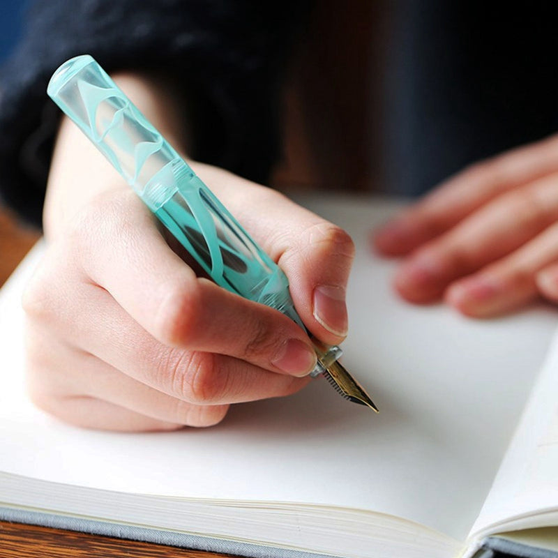 Moonman Wancai Mini 0.5mm Fine Nib Transparent Mint Pattern Fountain Pen For Office School Supplies