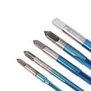 Drillpro 5Pcs M3-M8 Blue Coated Machine Screw Tap Drill Set Straight Flute Metric Thread Tap Drill Bit