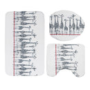 180x180cm Giraffe Bath Fabric Shower Curtains Waterproof Lid Toilet Cover Mat