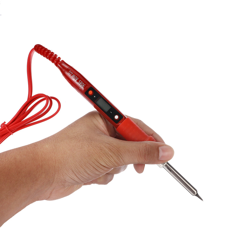 220V 80W Electric Solder Iron LCD Digital Display Welding Soldering Iron Wire Tips Soldering Stand EU Plug