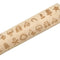 Loskii JM01687 Wooden Christmas Embossed Rolling Pin Dough Stick Baking Pastry Tool New Year Christmas Decoration