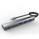 Wavlink 3047rc Aluminum Alloy USB C Hub With 3 USB 3.0 Ports SD/TF Card Reader Type-c Hub