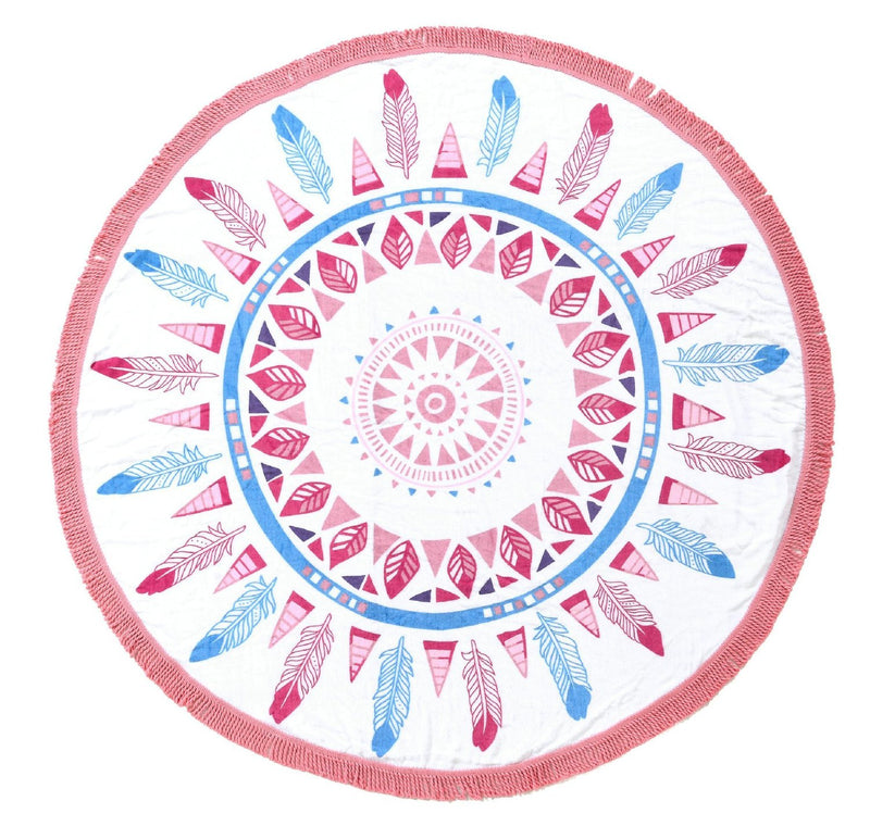 150cm European Style Thin Polyester Fiber Beach Yoga Towel Round Bed Sheet Tapestry Tablecloth