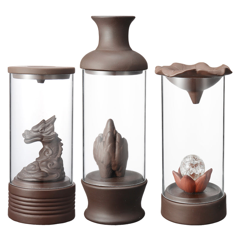 3 Pattern Backflow Incense Burner Ceramic Retro Censer Holder Home Decorations