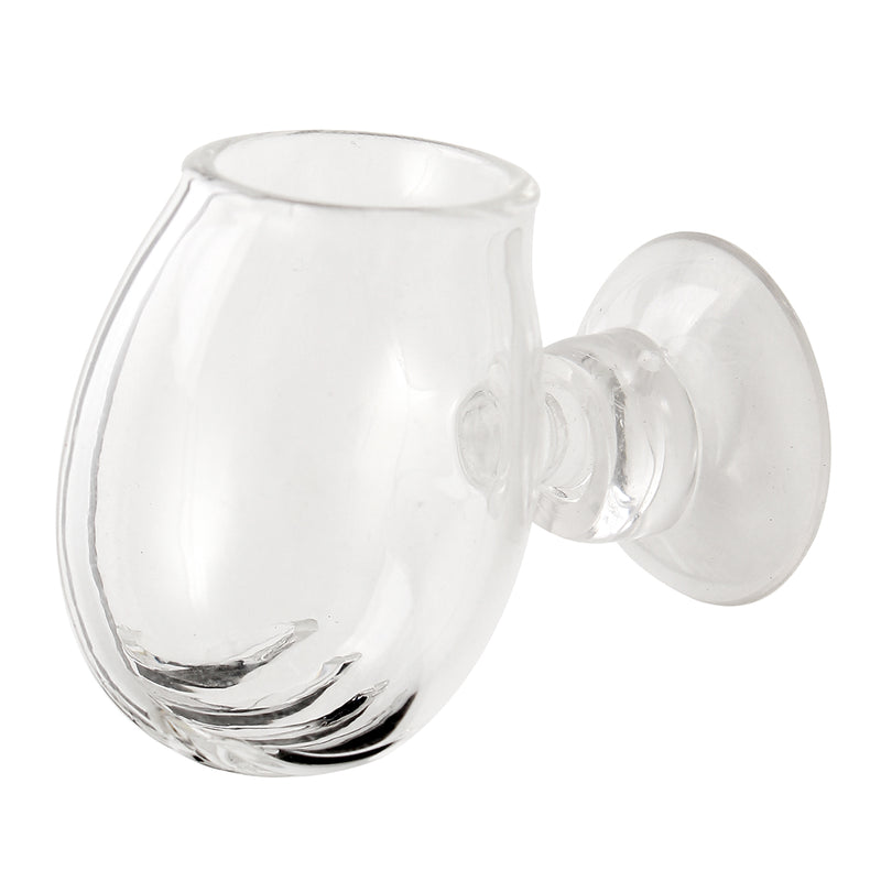 Aquarium Fish Tank Aquatic Plant Clear Glass Cup Holder + Sucker