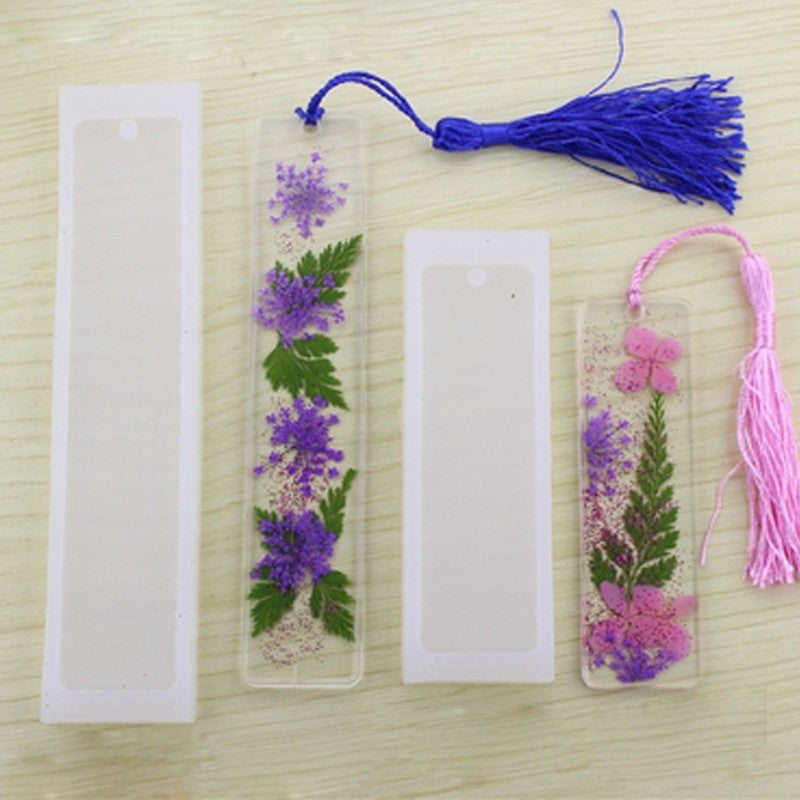 2Pcs Rectangle Silicone Mold Mould for Epoxy Resin Jewelry Bookmark DIY Craft