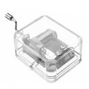 Mrosaa Hand-cranking Mini Transparent Acrylic Music Box Birthday Gift