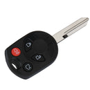 4 Buttons Car Keyless Entry Remote Key Fob Uncut Blade For Ford Focus
