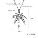 Creative Tree Hemp Maple Leaf Pendant Titanium Steel Male Necklace