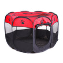 Red/Coffee Portable Folding Pet Tent Dog House Cage