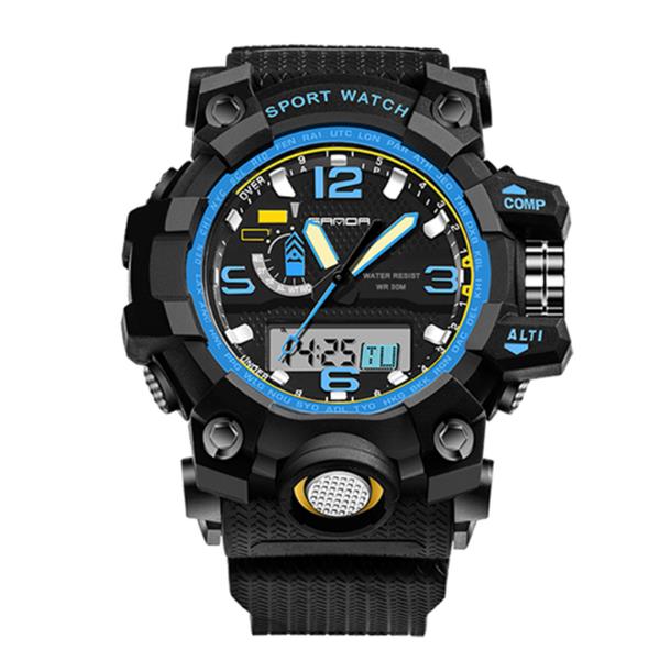 SANDA 732 Fashion LED Display Men Watch 30M Waterproof Sport Digital Watch