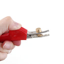 White Copper Multipurpose Barbed Test Alligator Clip Test Connector Red and Black Multimeter Test Parts