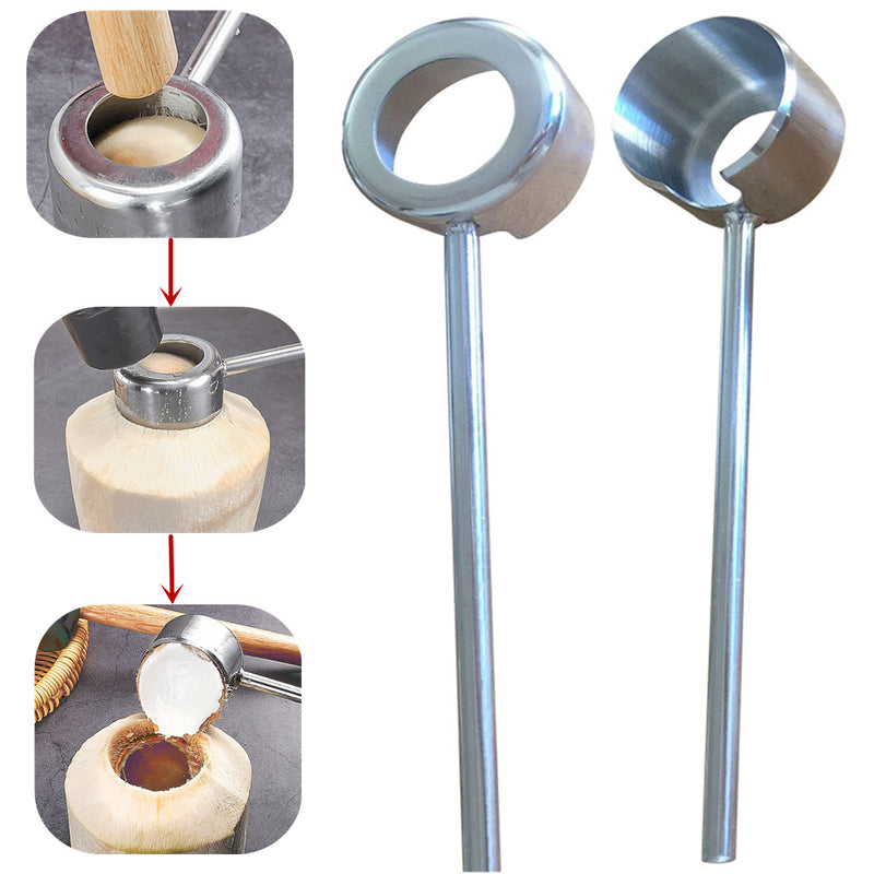 Stainless Steel Coconut Opener Puncher Tool Driller Drill Hammer Set Opener Tool