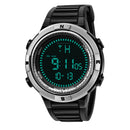 SANDA 360 Digital Watch Men Fashion Silicone Strap Calendar Luminous Display Outdoor Sport Watch