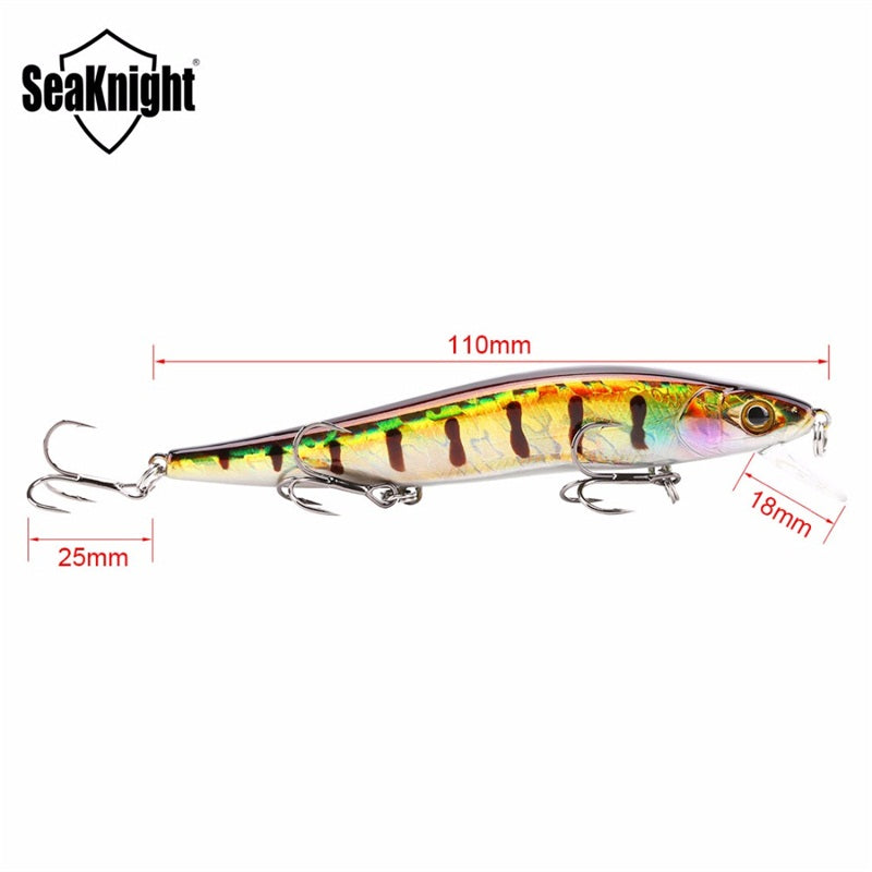 SeaKnight SK020 IPC 14g 110mm 0-1M Depth Fishing Lure Minnow Hard Baits Fishing Wobblers