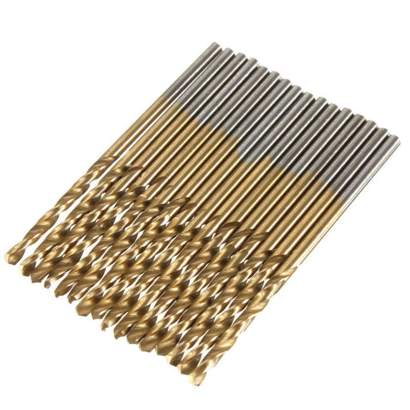 99pcs 1.5mm - 10mm Titanium Coated High Speed Steel Drill Bit Set Manual Twist Drill Bits