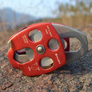XINDA XD8613 Forged Aluminum Alloy 24KN Large Rescue Pulley Double Sheave Climbing Rigging