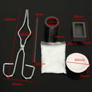 6Pcs Gold Silver Crucible Melting Borax Tongs Rod Graphite Ingot Mold Casting Kits