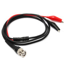 DANIU BNC Male Plug Q9 To Dual Alligator Clip Y Splice Oscilloscope Test Probe Cable Lead 120CM