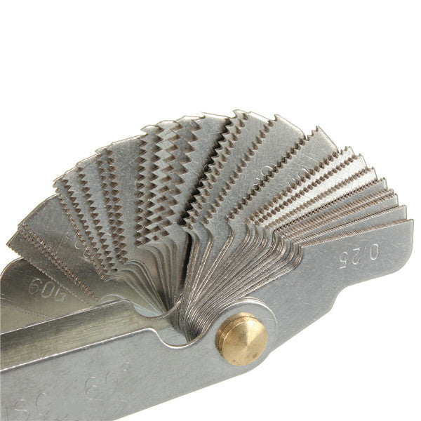 DANIU 4Pcs Screw Thread Pitch Cutting Gauge Tool Set Centre Gage 55&60 Inch&Metric