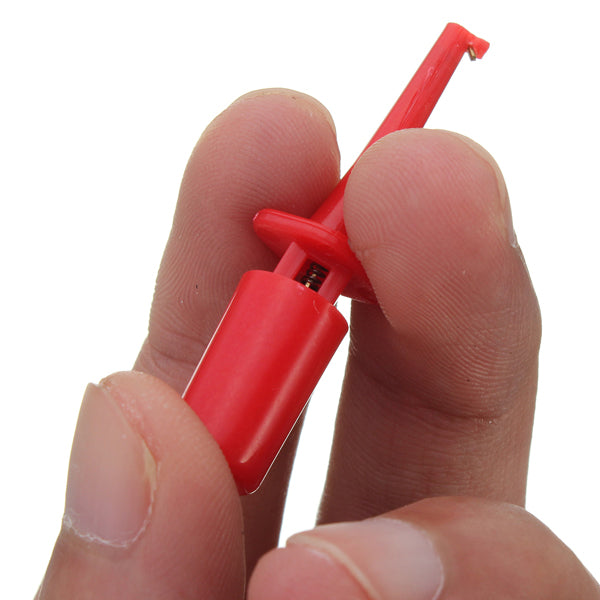 10Pcs Multimeter Lead Wire Probe Test Hook Kit Connector Electronics Laborator