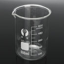 2Pcs 400ml 600ml Beaker Set Graduated Borosilicate Glass Beaker Volumetric Measuring Laboratory Glassware