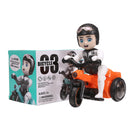 Puzzle Car Toy Trick Stunt Tricycle Light Music Rotate Bike Toys Rechargeable