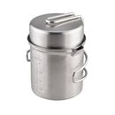 Camping Stove Set Portable Wood Burning Furnace Picnic Pot Portable Stainless Steel Cookware