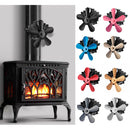 5 Blades Heat Powered Stove Fireplace Fan Silent Wall Mounted Eco-Friendly Heat Circulation Eco Fan