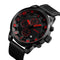 SKMEI 1309 Men Watch Fashion Leather Strap Three Smal Dials Stopwatch Male Quartz Wrist Watch