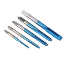 Drillpro 5Pcs M3-M8 Blue Coated Machine Screw Tap Drill Set Straight Flute Metric Thread Tap Drill Bit