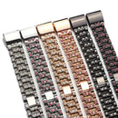 Rhinestone Watch Band Metal Stainless Steel Strap Bracelet Replacement for Fitbit Charge 2
