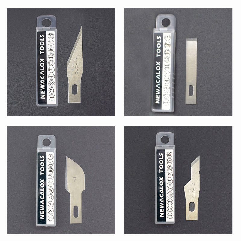 80Pcs 8 Different Stainless Steel Blades Art Hobby Cutter Wood Carving Tools Crafts Sculpting Tool