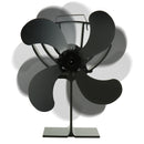 4 Blade Heat Powered Stove Fan Quiet Wood Log Burner Fireplace Eco Fan Heating Distribution No Electricity Or Battery