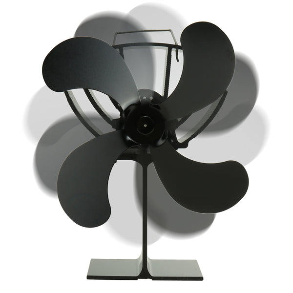 4 Blade Heat Powered Stove Fan Quiet Wood Log Burner Fireplace Eco Fan Heating Distribution No Electricity Or Battery