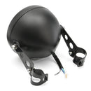 6.5 inch 12V Motorcycle Headlight Hi/lo Beam Matte Black Mount Bracket Cafe Racer For Honda
