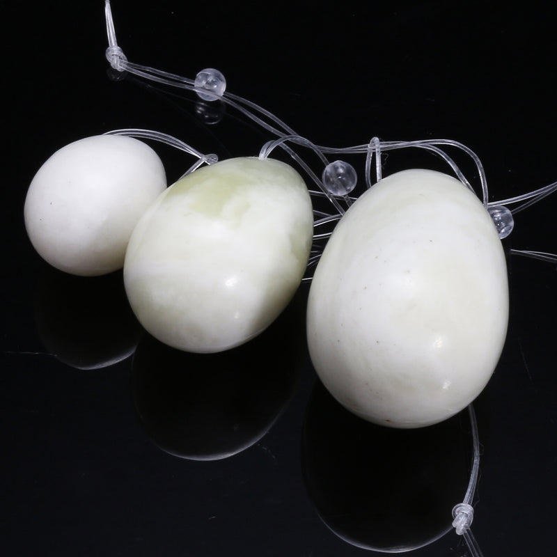 3Pcs Jade Stone Vaginal Balls Yonis Eggs For Exercises Pelvic Muscles Decorations Gift