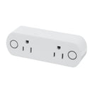 MoesHouse 16A Mini WiFi Smart Socket US Standard Dual Outlet Wall Switch Plug Independent Control with Power Monitoring Work with Amazon Alexa and Google Home