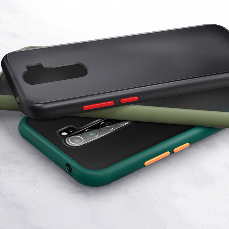 For Xiaomi Redmi Note 8 Pro Case Bakeey Armor Shockproof Anti-fingerprint Matte Translucent Hard PC&Soft TPU Edge Protective Case