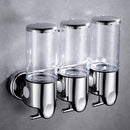 Modern Wall Mount Bathroom Soap Dispenser Shower Round Shampoo Bottle Dispenser
