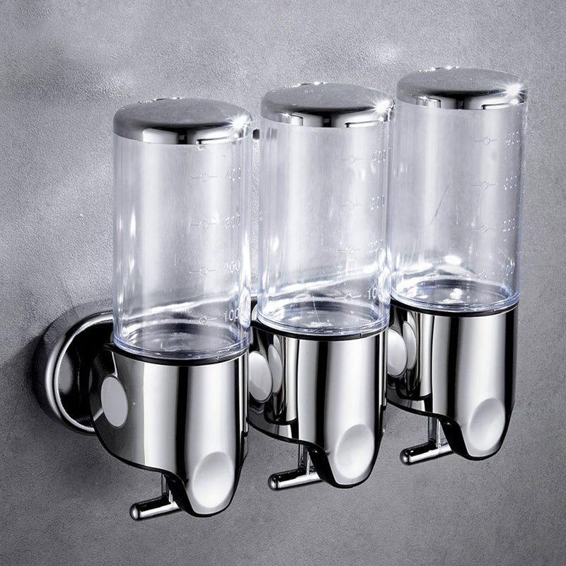 Modern Wall Mount Bathroom Soap Dispenser Shower Round Shampoo Bottle Dispenser