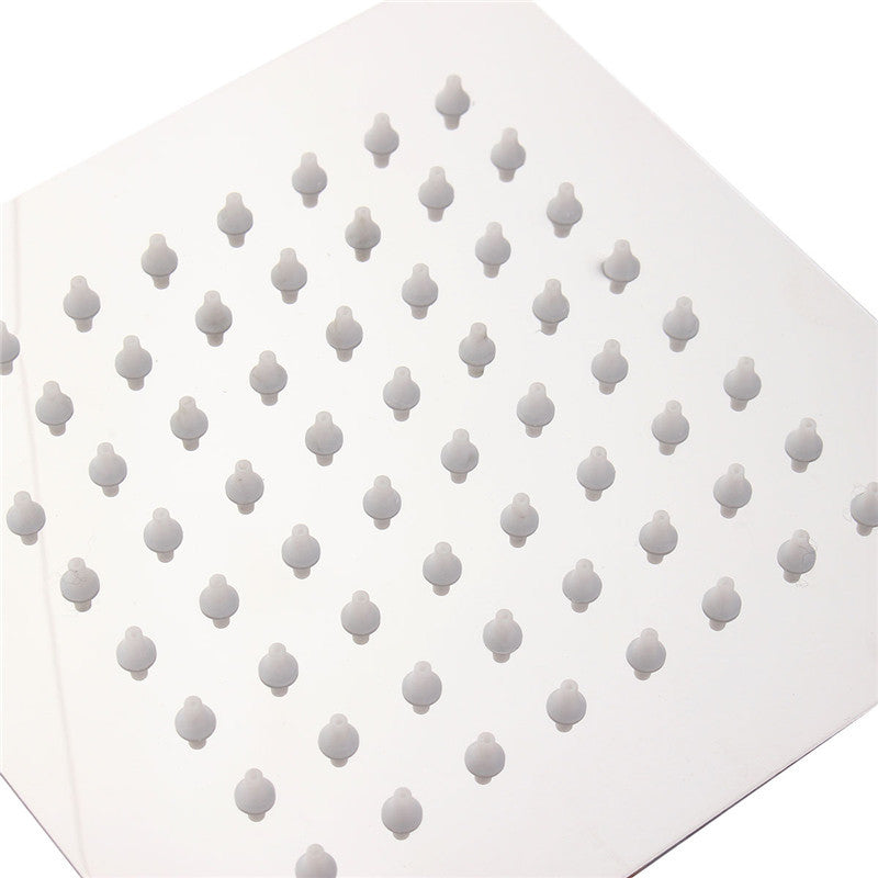 G1/2 Rain Shower Head Square Chrome Wall / Ceiling Mounted Bathroom Top Sprayer Faucet Stainless Steel