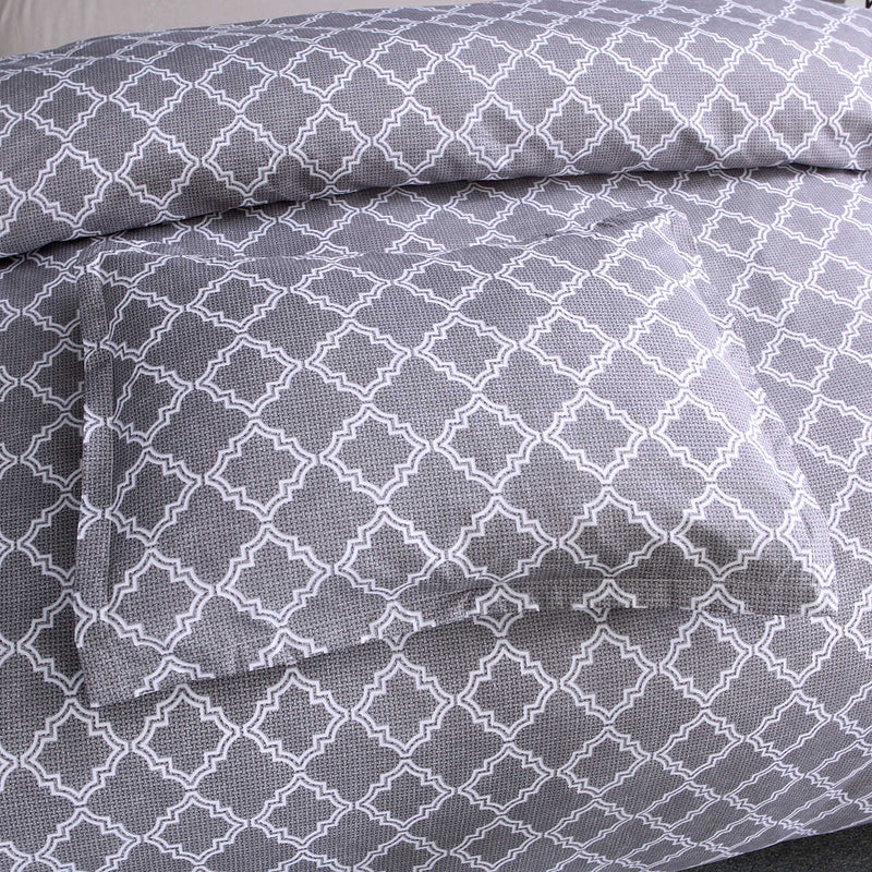 3 PCS Bedding Sets Geometric Abstract Style Quilt Cover Pillowcase For Queen Size