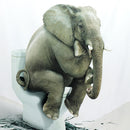 180x180CM Elephant Waterproof Bathroom Shower Curtain 12 Hooks