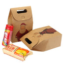 Merry Christmas Paper Bags Biscuits Portable Tote Bag for Cafe Bakery Box Gift
