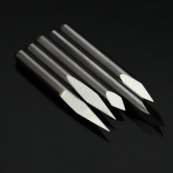 5pcs 3.175mm Shank 0.2mm 15/20/30/45/60 Degree Tungsten Steel Engraving Bits CNC Tool