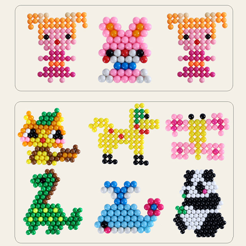 6000Pcs DIY Water Sticky Fuse Beads Plastic Toys Funny Kid Craft Decorations