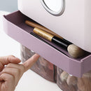 Wall Mounted/Desktop Makeup Organizer Cosmetic Storage Box Drawer Case Brush Holder