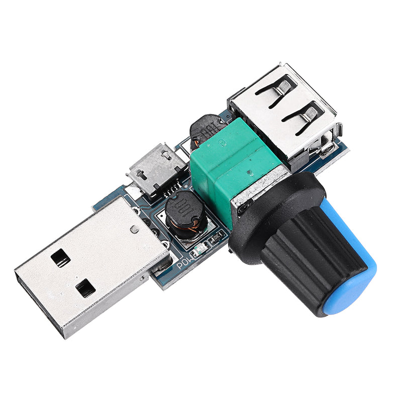 3Pcs USB Fan Speed Controller Module Reducing Noise Multi-stall Adjustment Governor DC 4-12V