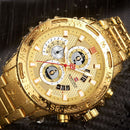 NAVIFORCE 9165 Multifunction Luminous Hand Dual Display Watch Full Steel Quartz Watch